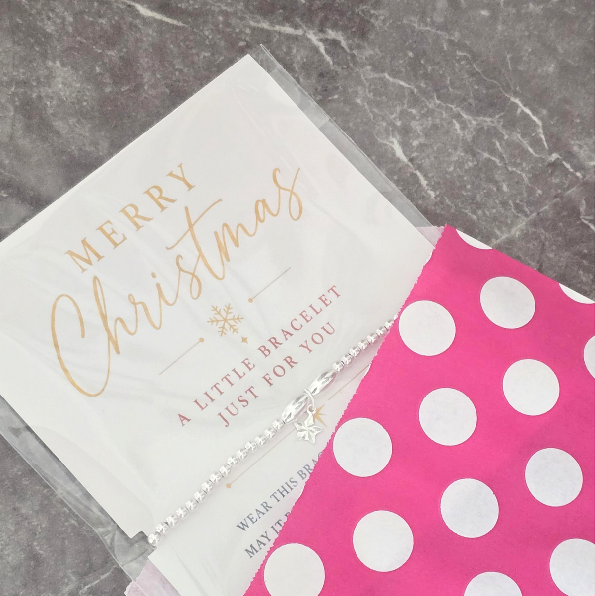 Christmas Charm Bracelet – Heart or Star Gift for Her