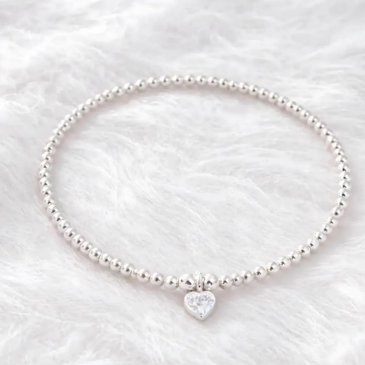 April Heart Birthstone Crystal Bracelet or Earrings