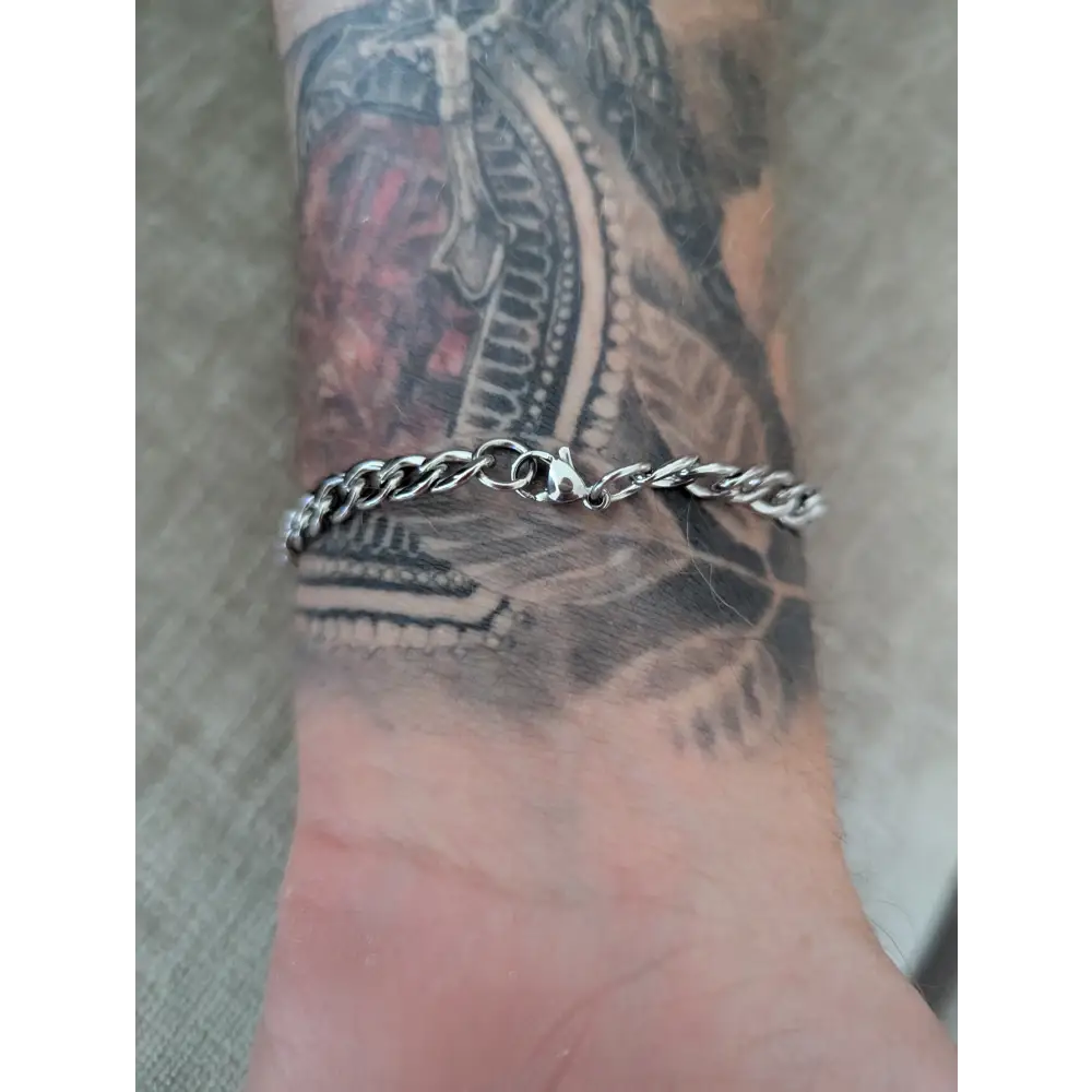 Mens Cuban chain bracelet