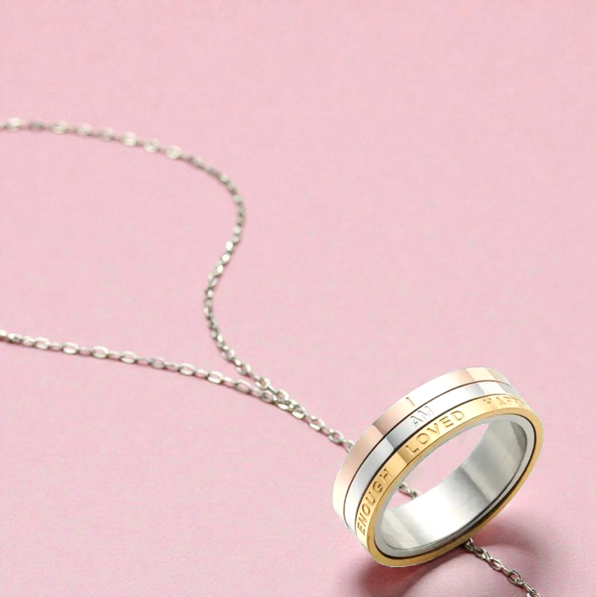 I AM Affirmation Spinner Necklace – Mindfulness Jewellery