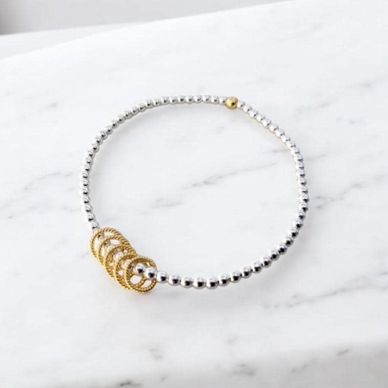 Sterling Silver Birthday Bracelet (20th, 30th, 40th, 50th, 60th, 70th, 80th or 90th birthday)