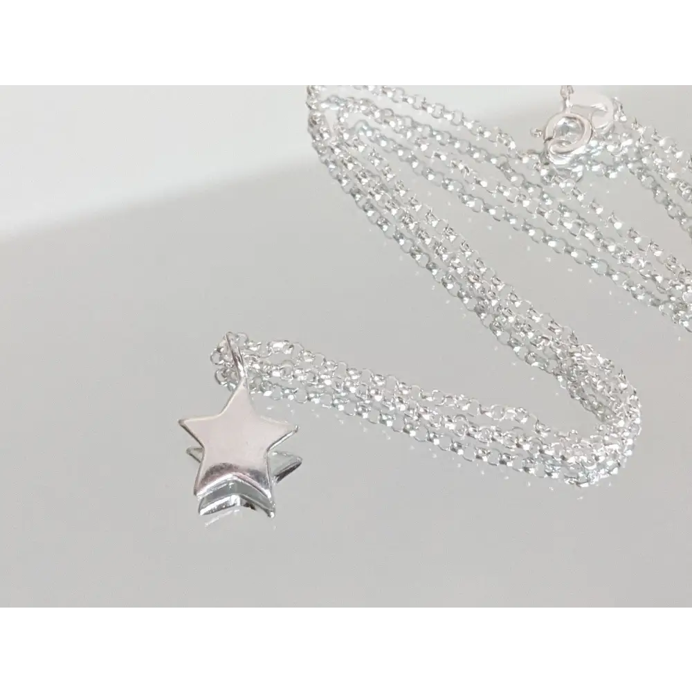 Sterling Silver Star Necklace With Love Jewellery UK