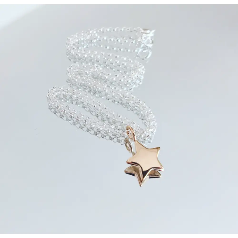 Sterling Silver Star Necklace With Love Jewellery UK