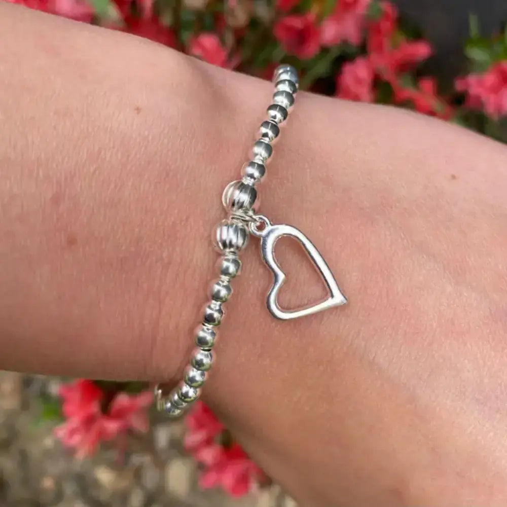 Thank You Teacher/Nursery Teacher/Teaching Assistant/Childminder Silver Stretch Beaded Bracelet Bracelets