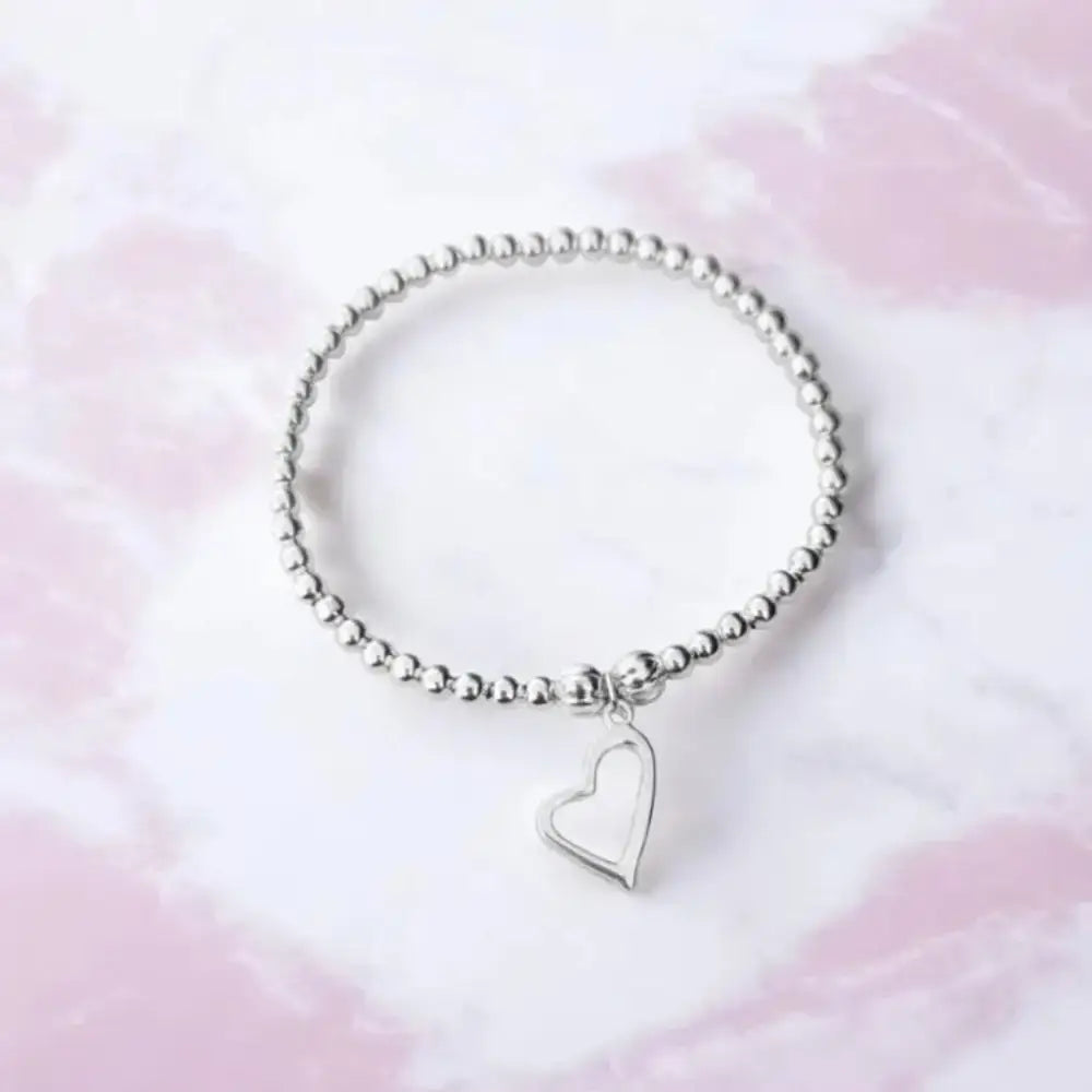 Thank You Teacher/Nursery Teacher/Teaching Assistant/Childminder Silver Stretch Beaded Bracelet Bracelets