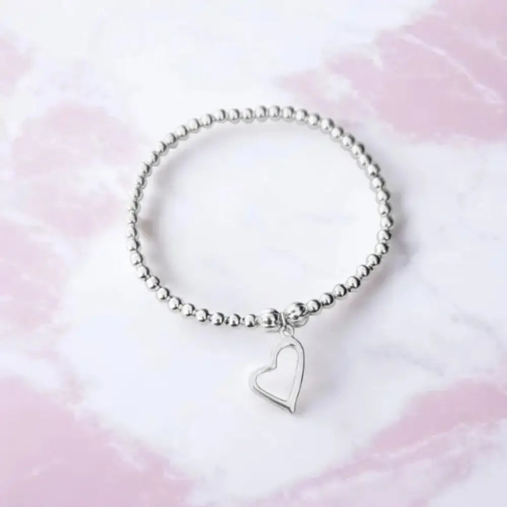 Thank You Teacher/Nursery Teacher/Teaching Assistant/Childminder Silver Stretch Beaded Bracelet Bracelets