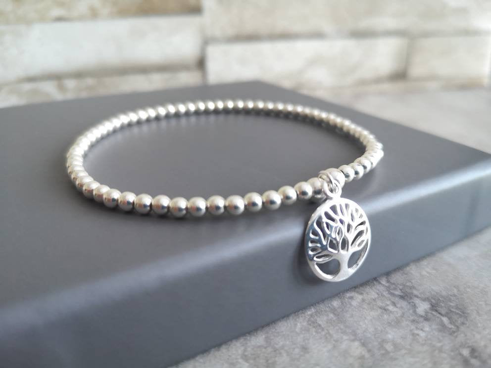 Silver tree of hot sale life bracelet