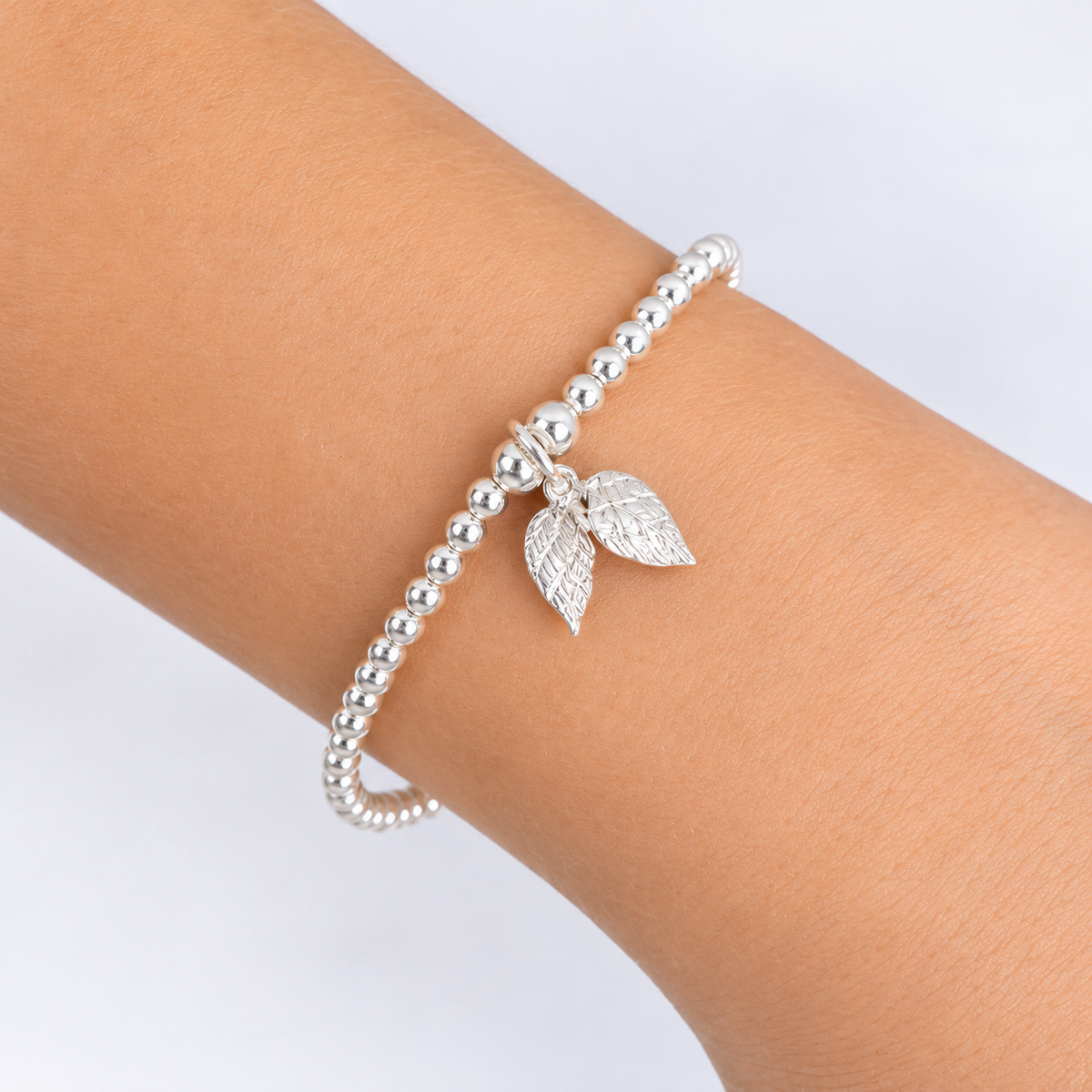 Sterling Silver Angel Wings Beaded Bracelet or Anklet