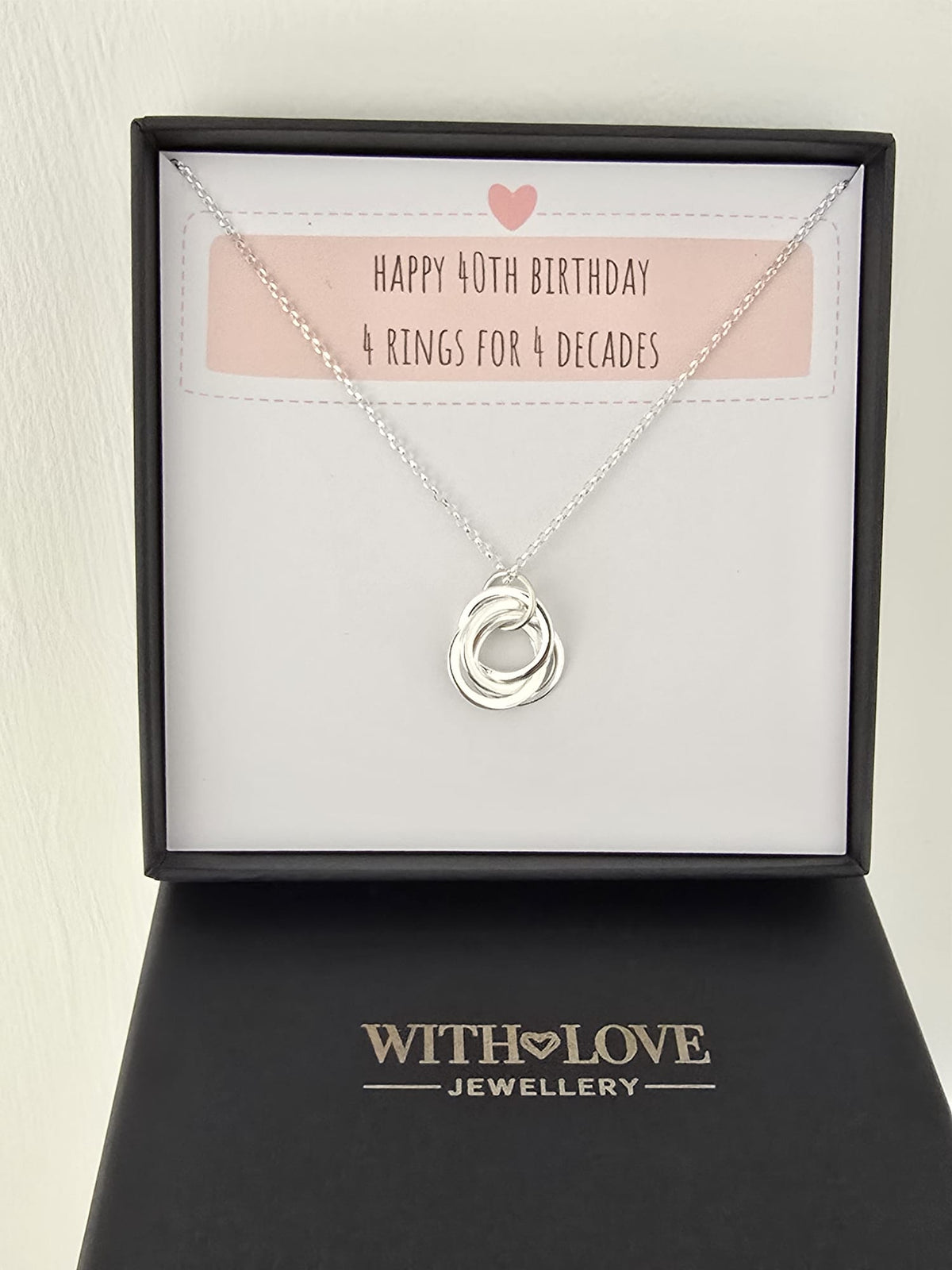 Sterling Silver 40th Birthday Necklace