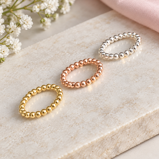 beaded stretch rings