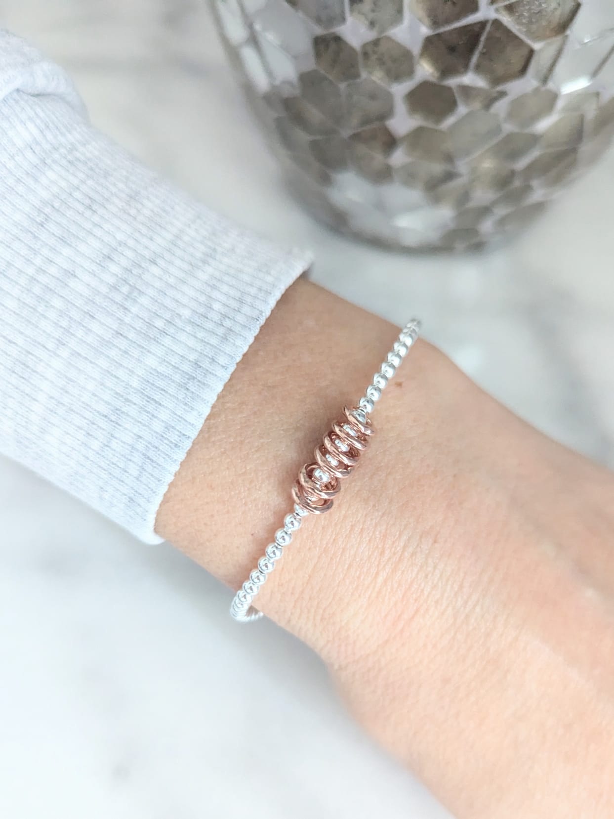 Sterling Silver Birthday Bracelet (20th, 30th, 40th, 50th, 60th, 70th, 80th or 90th birthday)