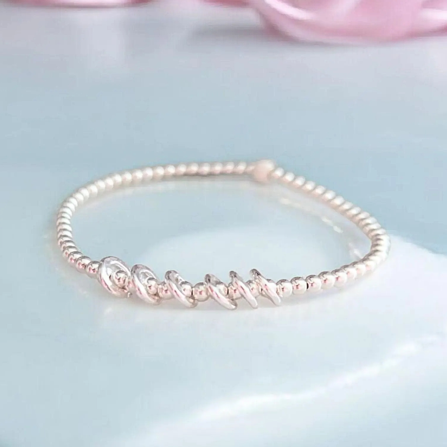 Sterling Silver Birthday Bracelet (20th, 30th, 40th, 50th, 60th, 70th, 80th or 90th birthday)