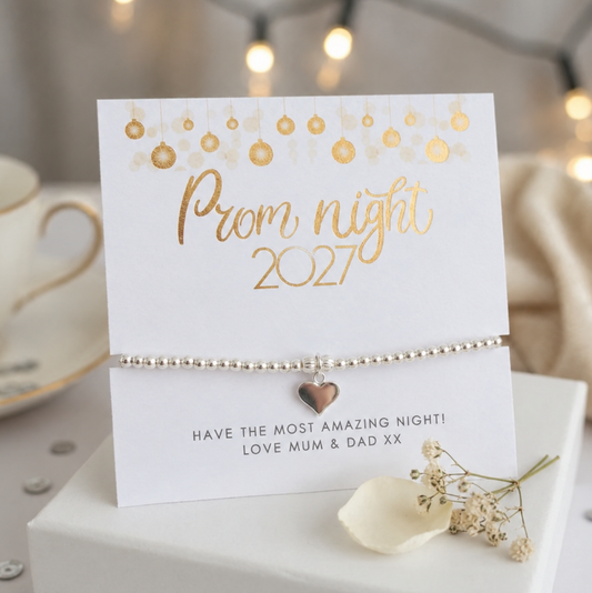 Prom Night 2027 Heart Charm Bracelet