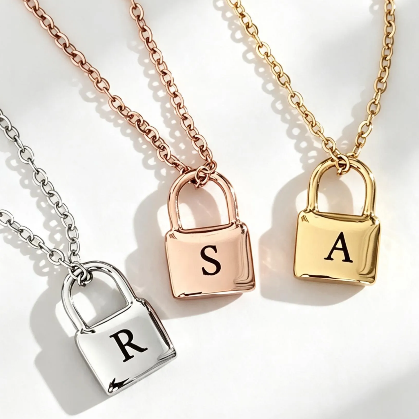 Personalised Initial Padlock Necklace