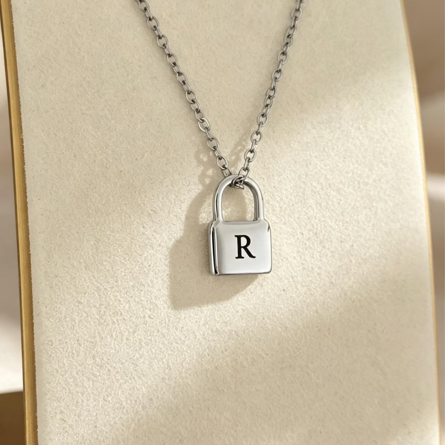 Personalised Initial Padlock Necklace