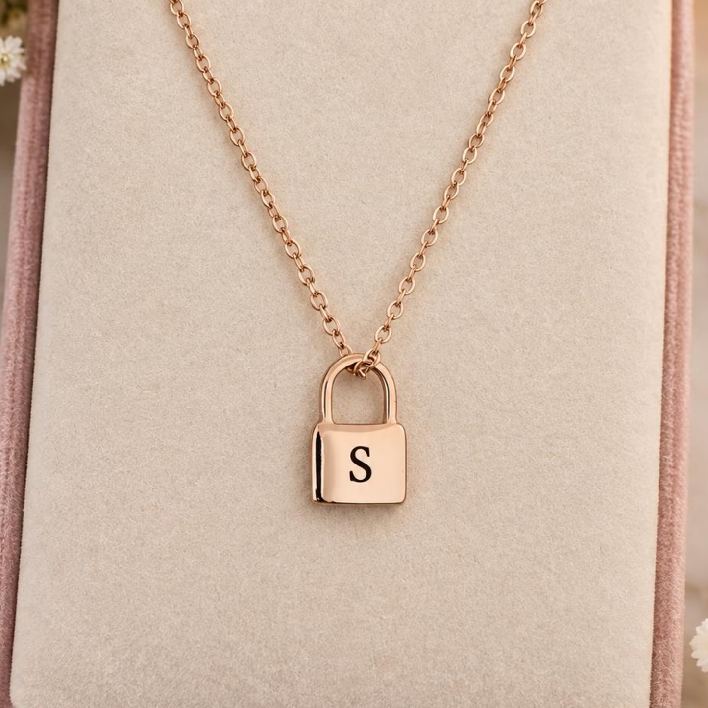 Personalised Initial Padlock Necklace