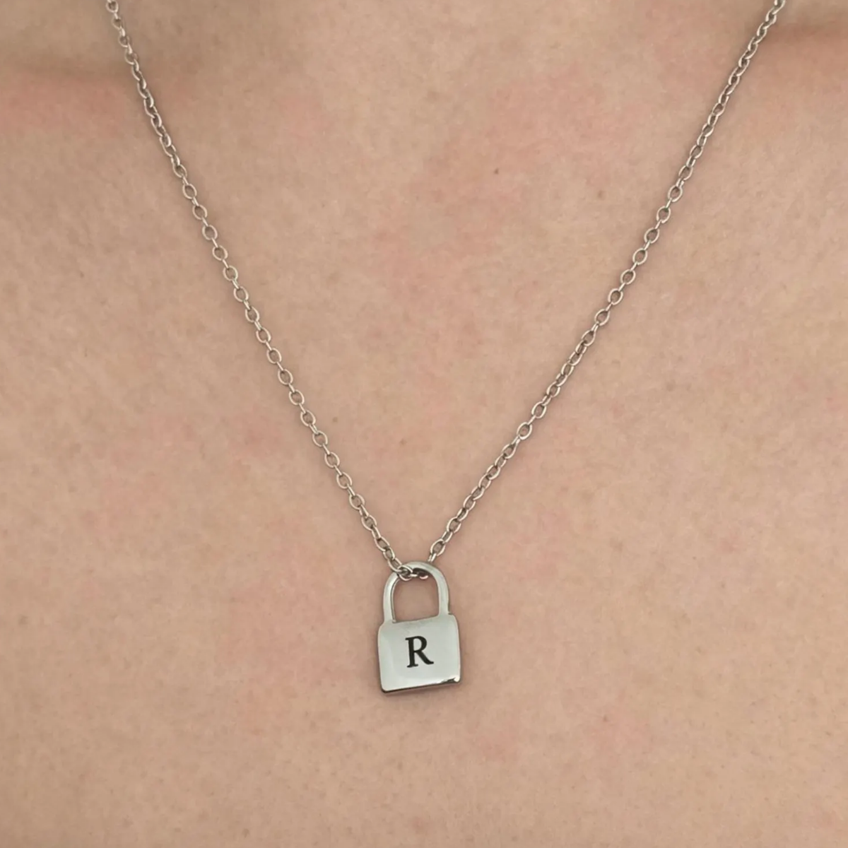 Personalised Initial Padlock Necklace