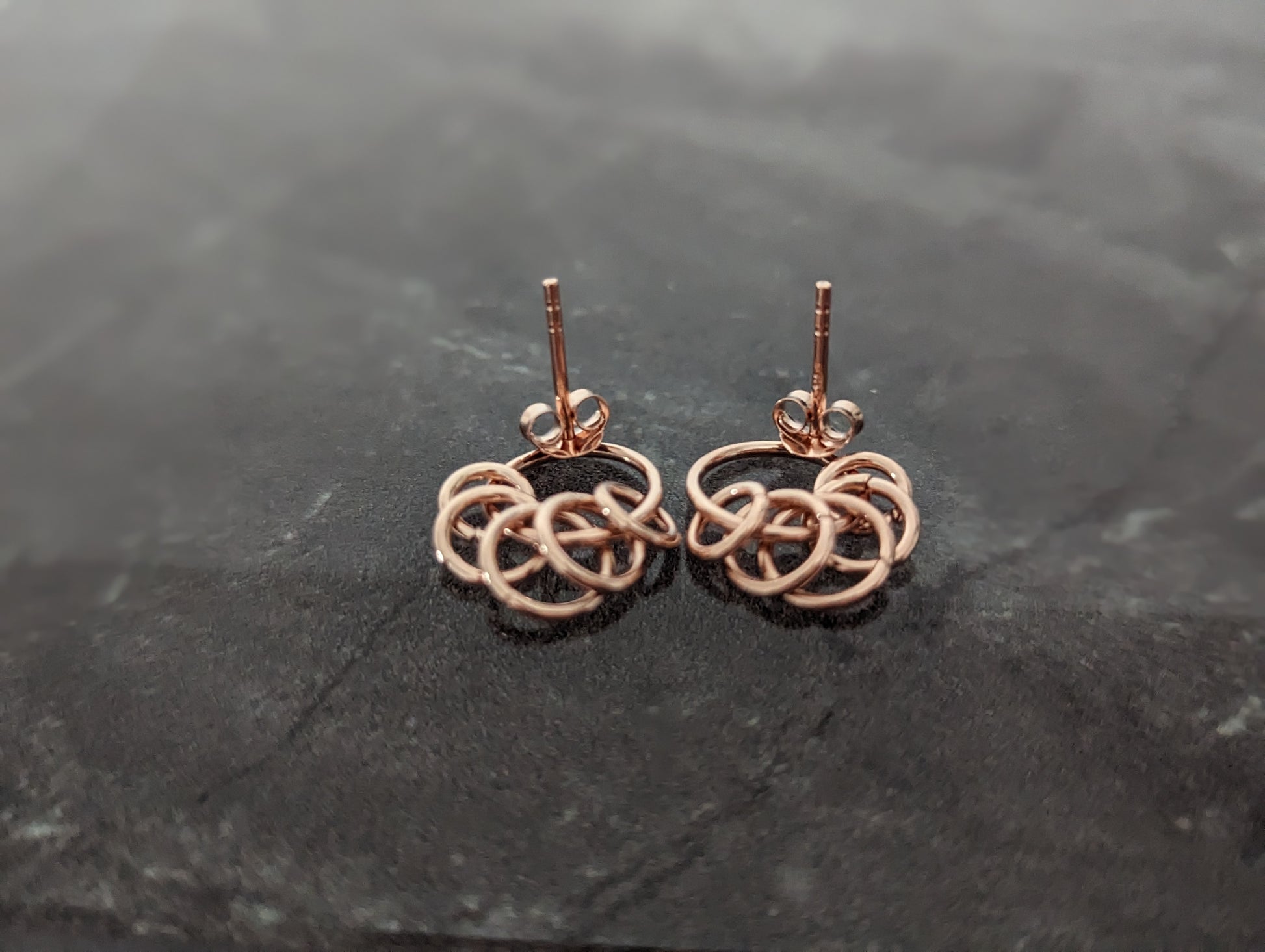 5 Rings 50th Birthday Rose Gold Earrings With Love Jewellery UK