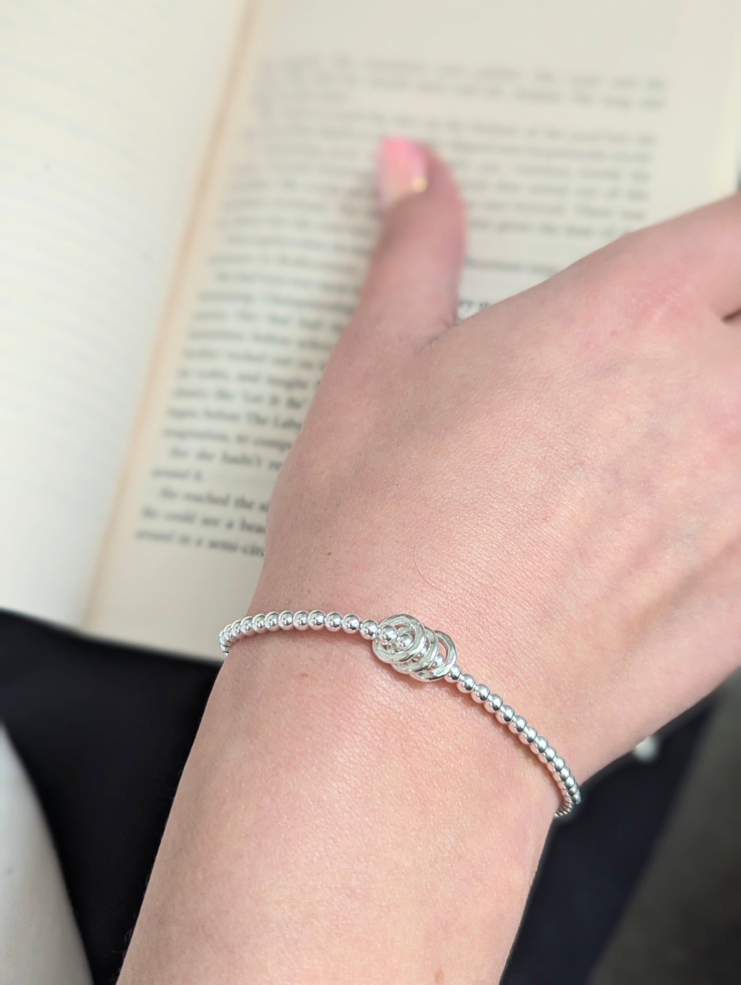 Sterling Silver Birthday Bracelet (20th, 30th, 40th, 50th, 60th, 70th, 80th or 90th birthday)