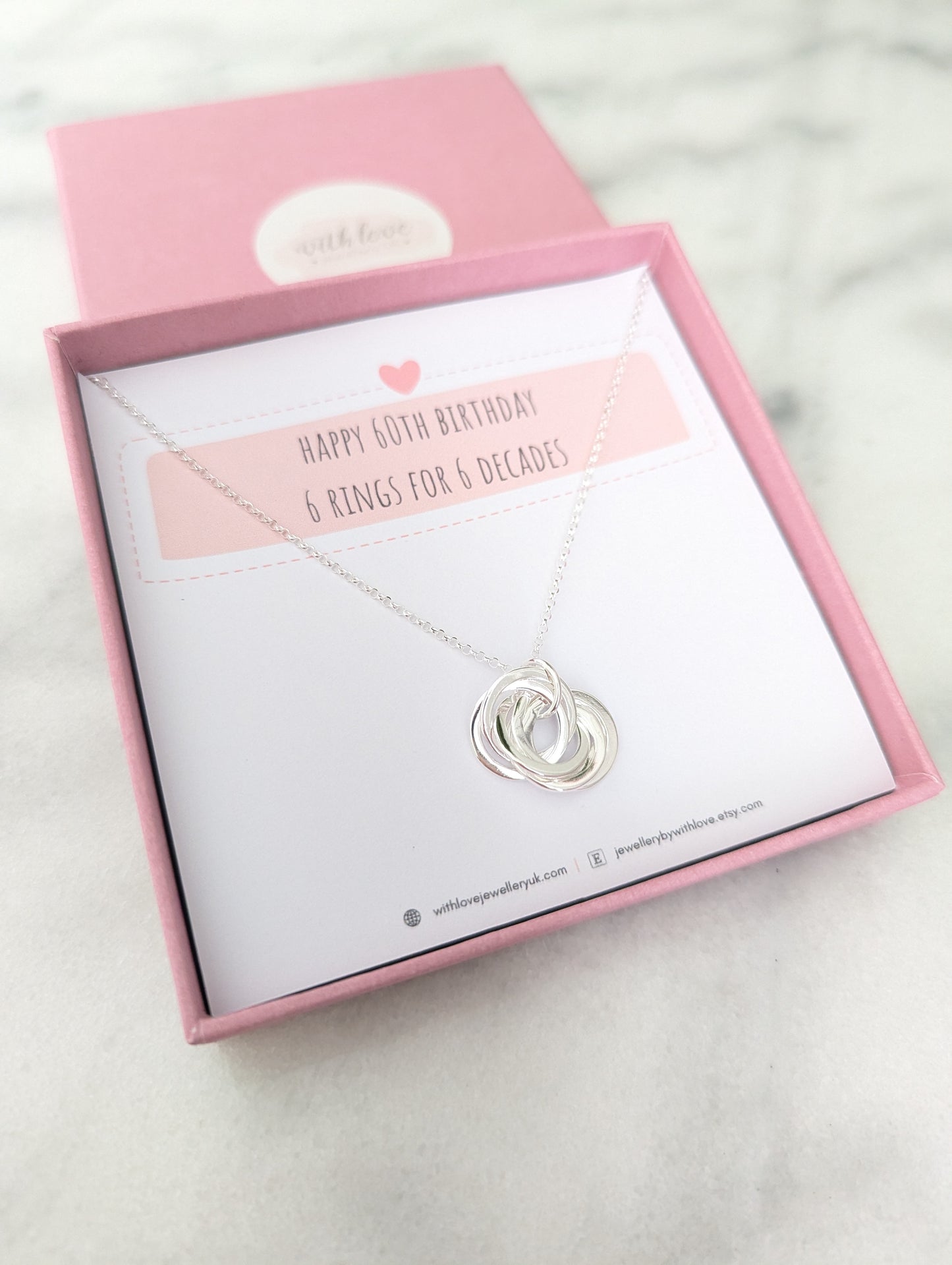 Sterling Silver 60th Birthday Necklace