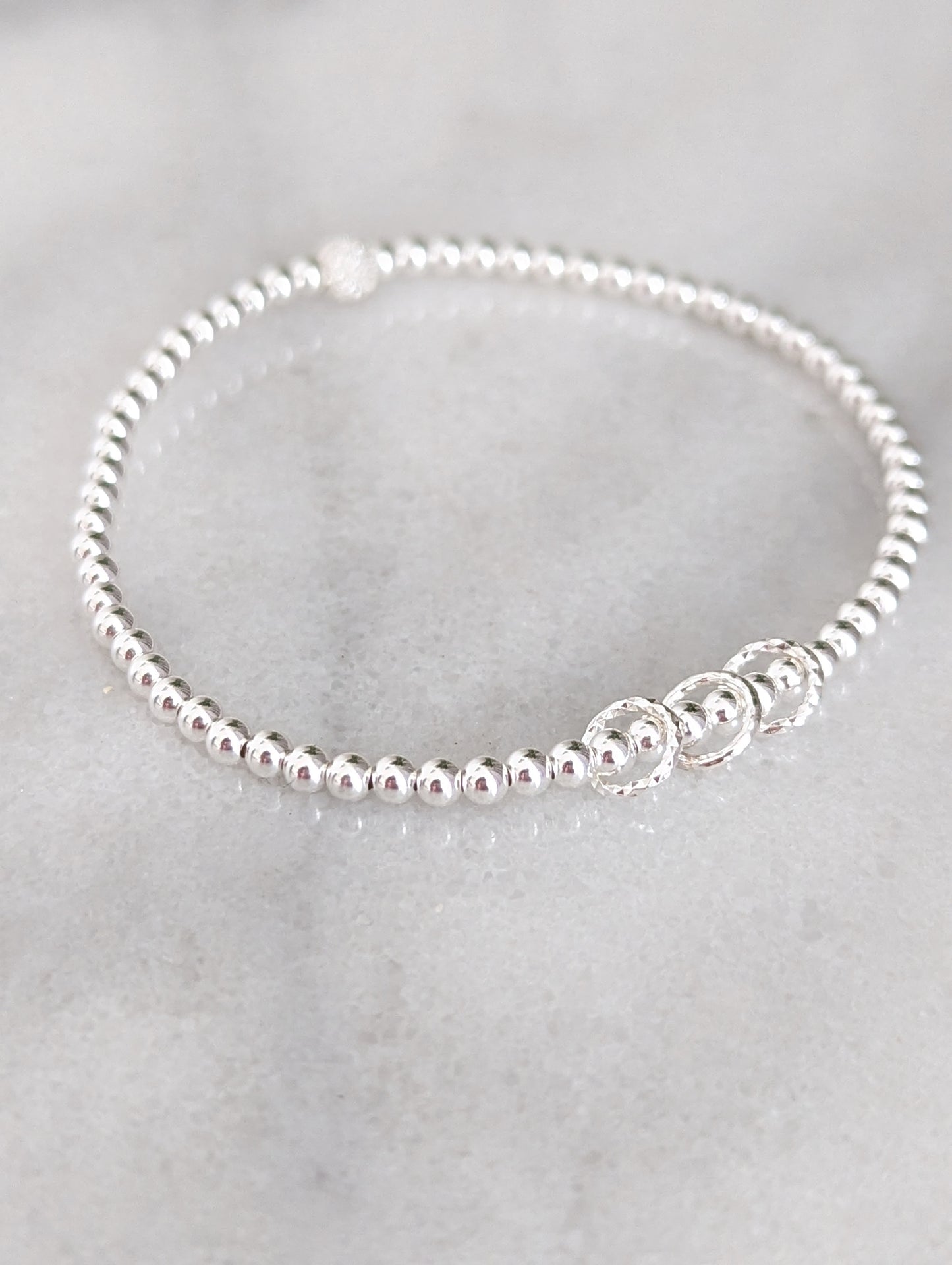 Sterling Silver Birthday Bracelet/Earrings (20th, 30th, 40th, 50th, 60th, 70th 80th or 90th birthday)