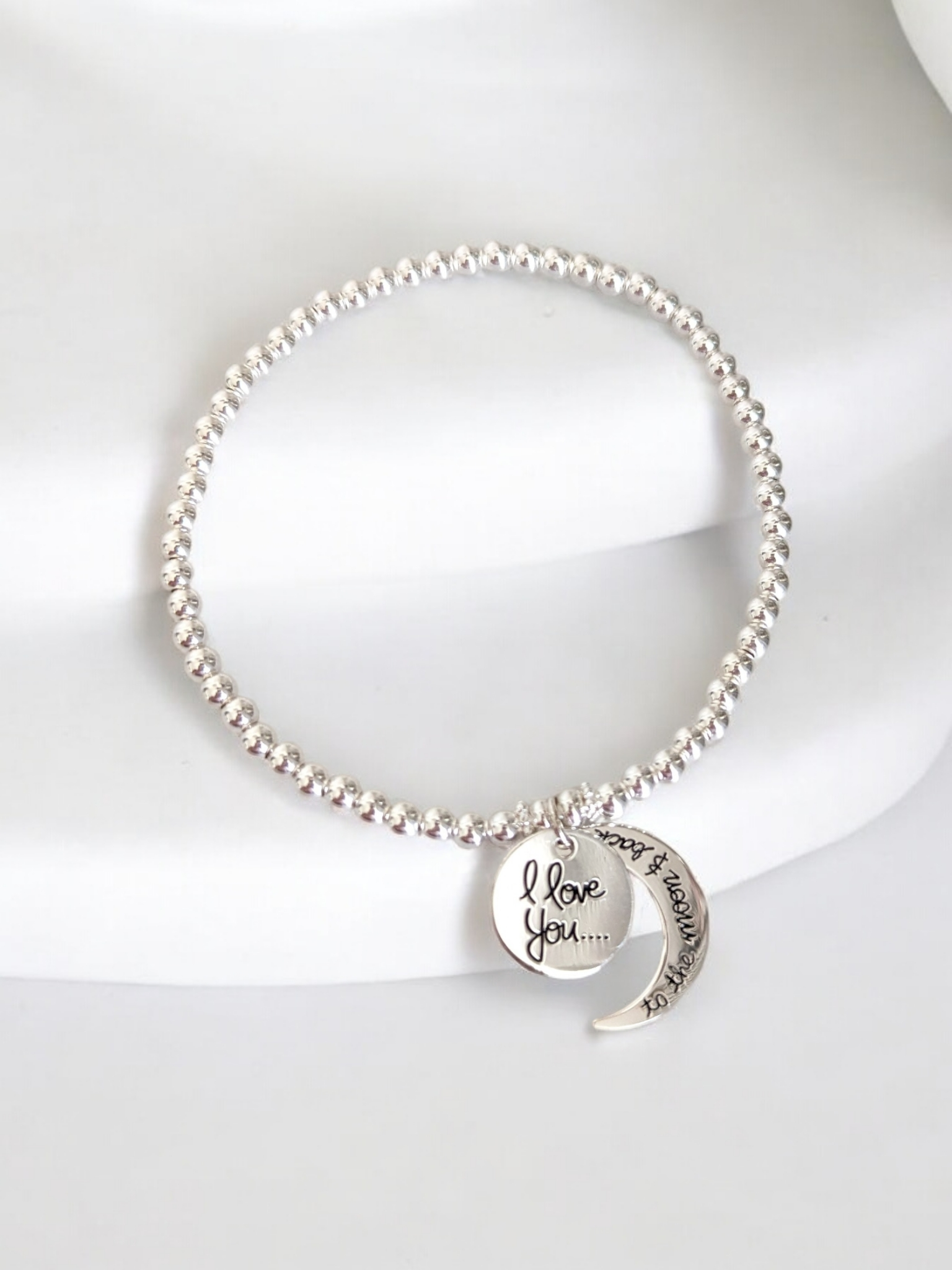 I Love You To The Moon and Back Bracelet With Love Jewellery UK