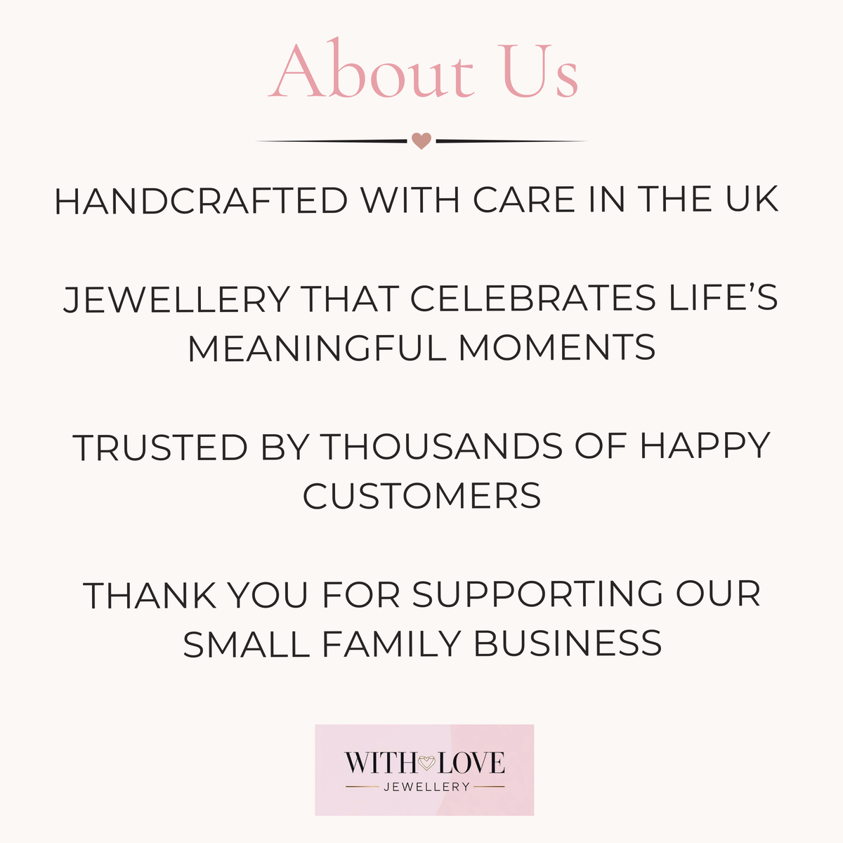 An informational graphic titled 'How It Works' explaining a jewelry birthday milestone system. It states that each ring represents one decade and lists how many rings correspond to birthdays from 20 to 90.