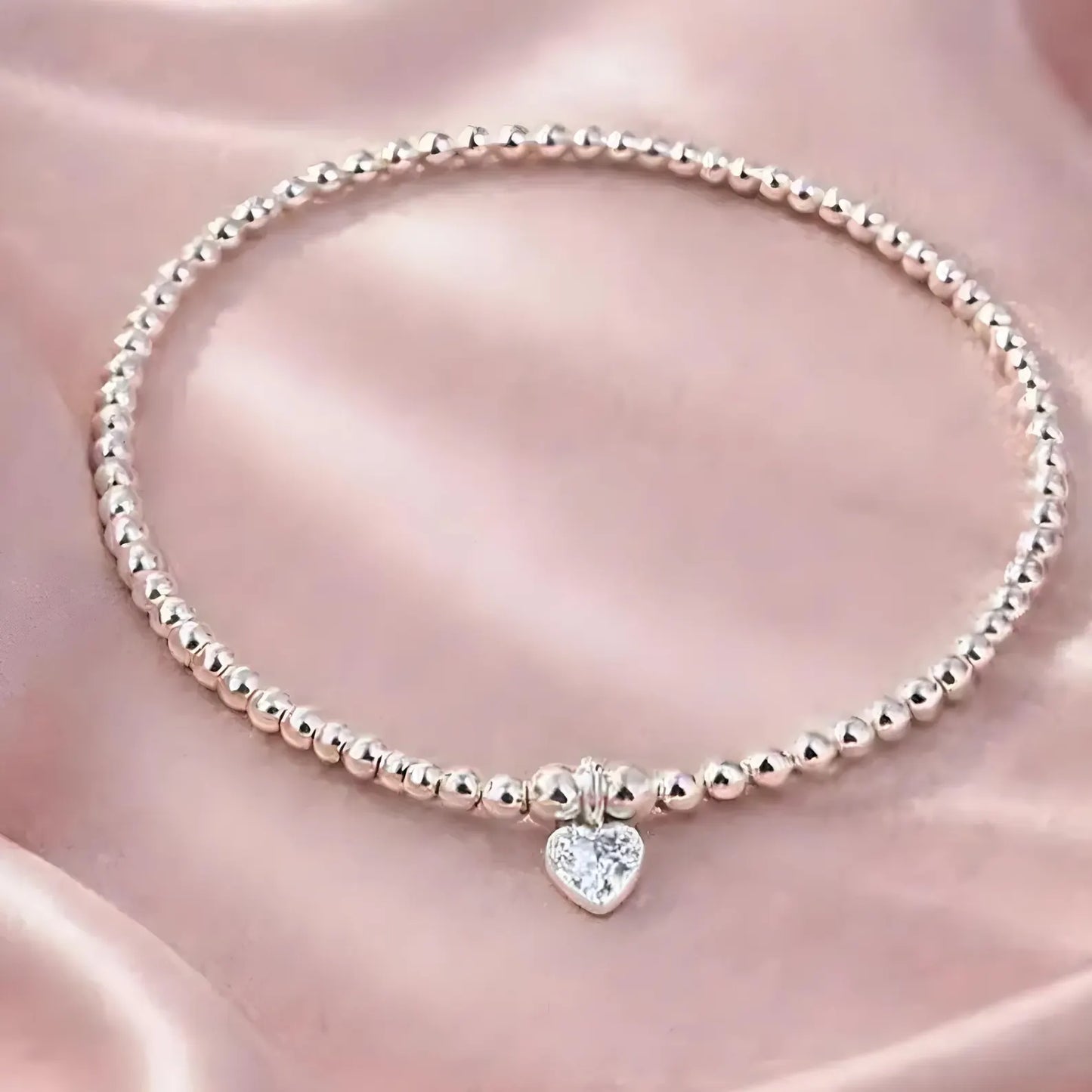 April Heart Birthstone Crystal Bracelet/Earrings