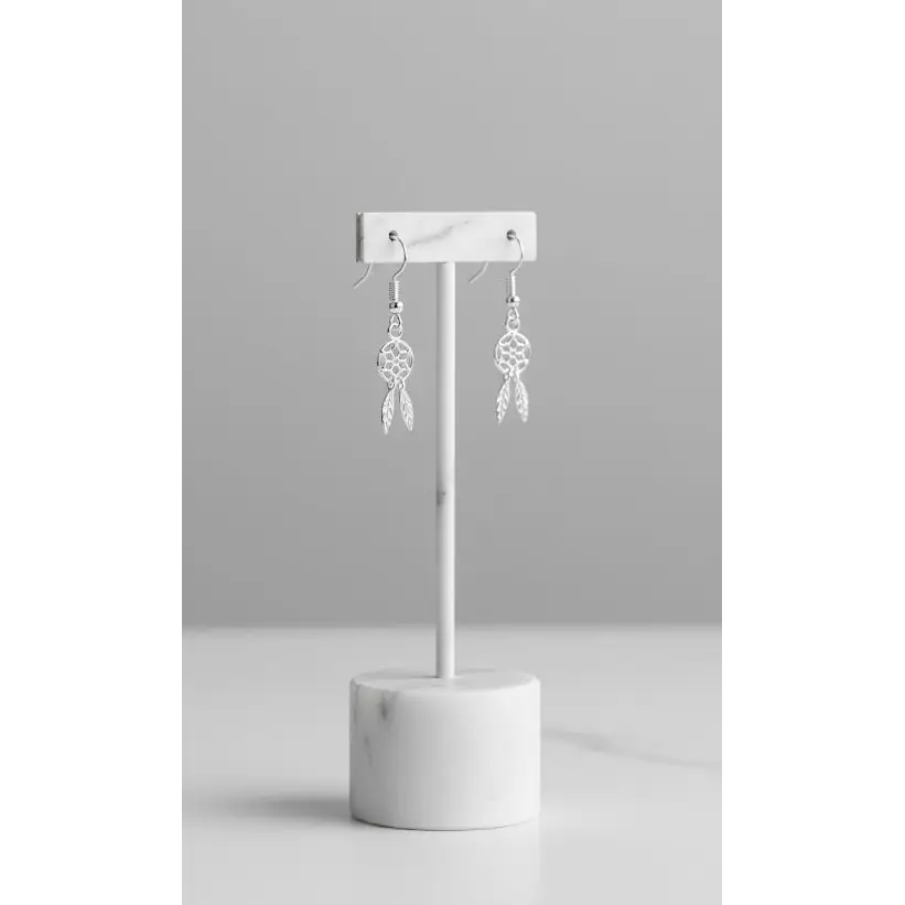 Dreamcatcher Sterling Silver Drop Earrings - Earrings
