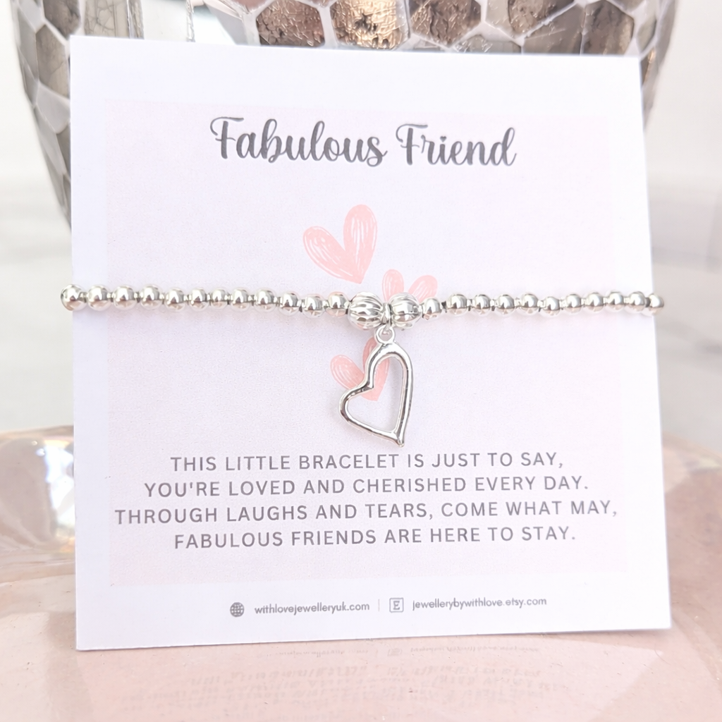 Fabulous Friend Silver Stretch Bracelet