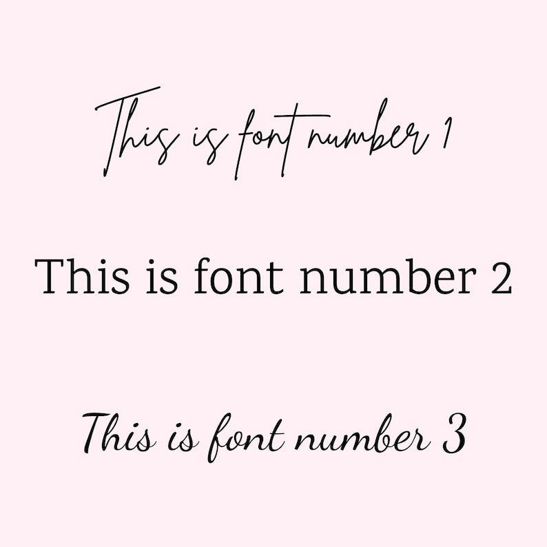 Comparison of three different fonts on a white background