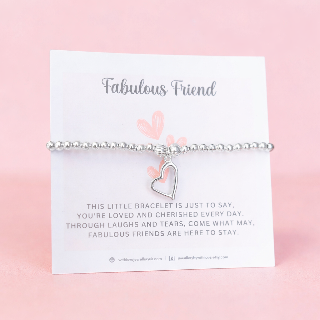 Fabulous Friend Silver Stretch Bracelet