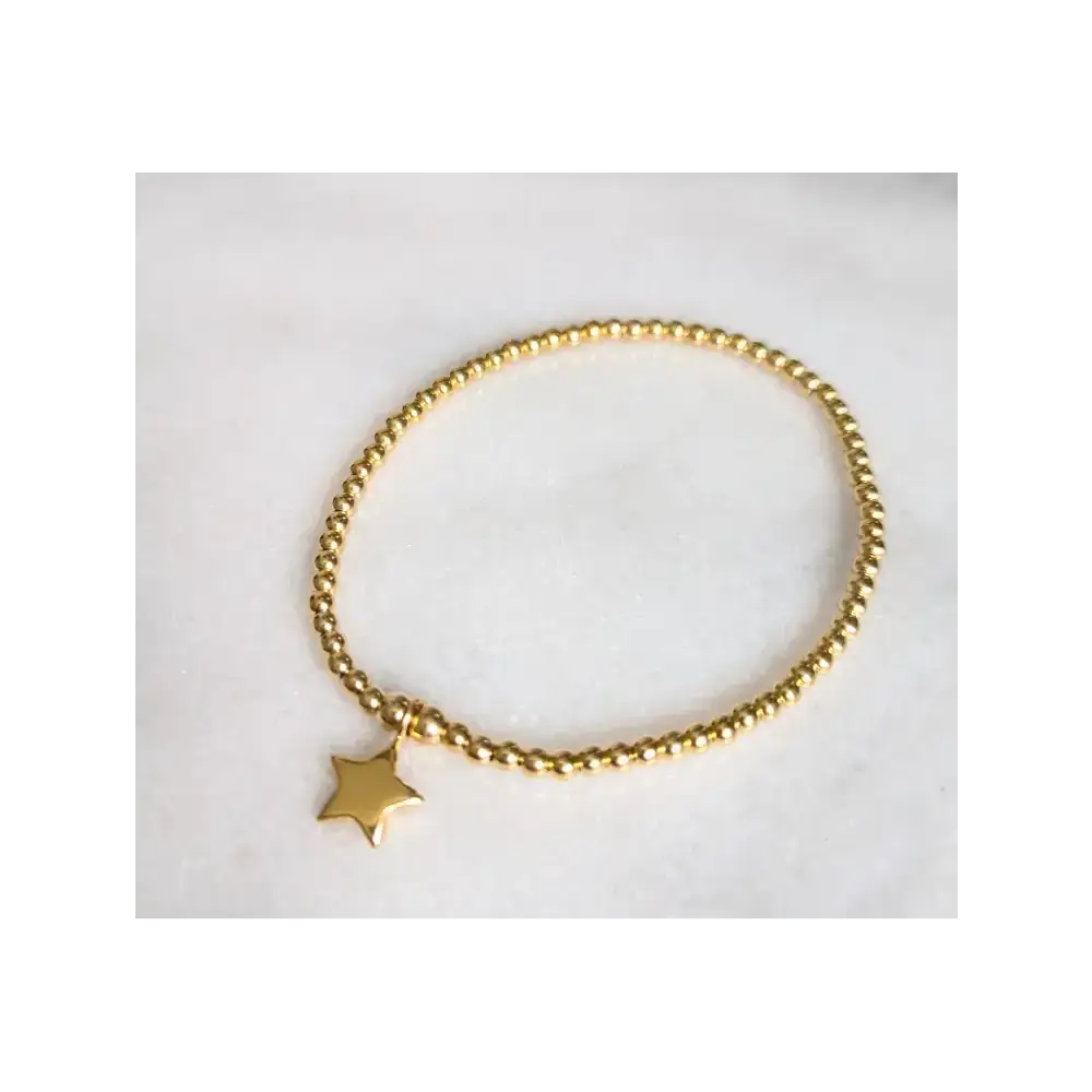 Gold Star Beaded Bracelet