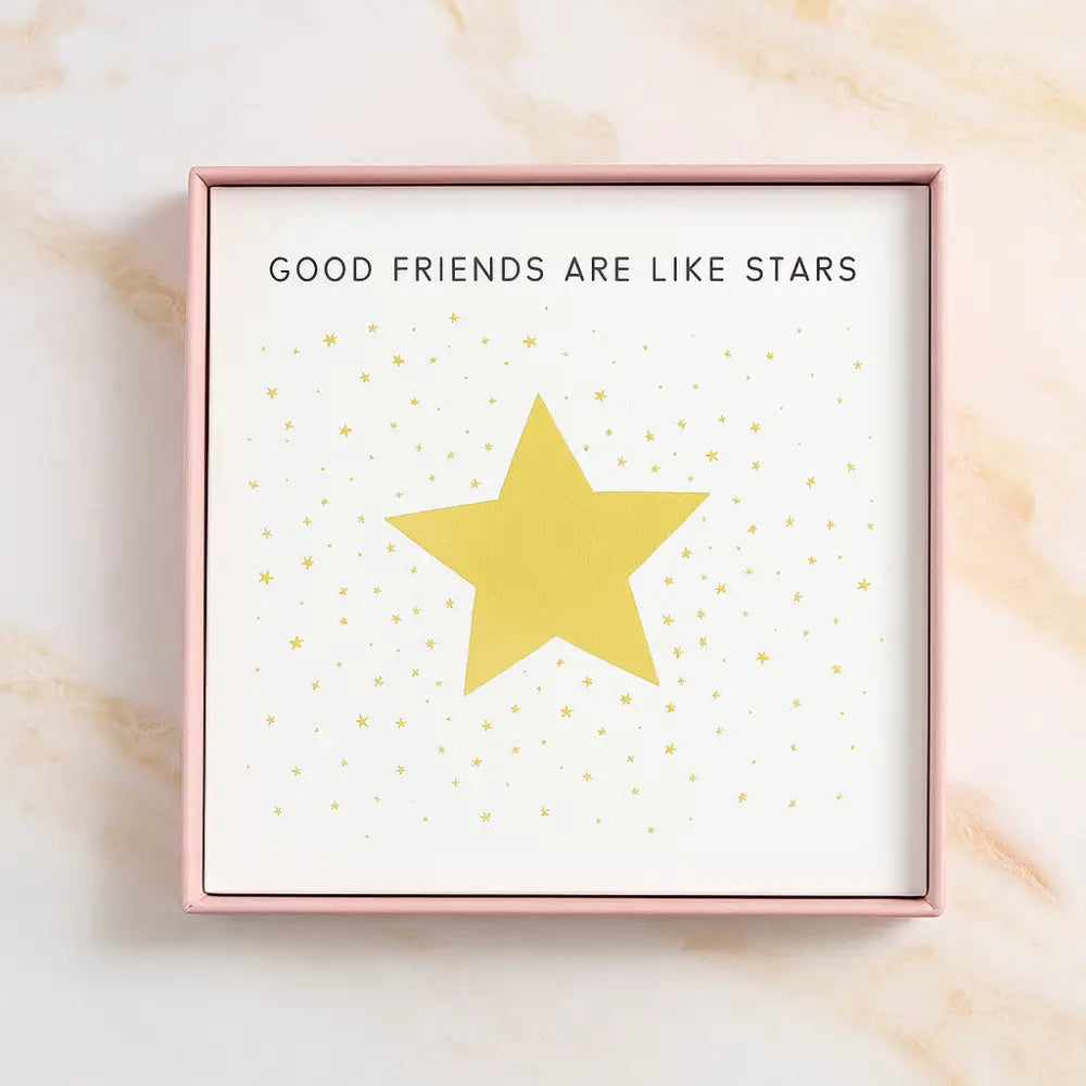 Good Friends Star Sterling Silver Stretch Friensdhip Bracelet - Bracelets