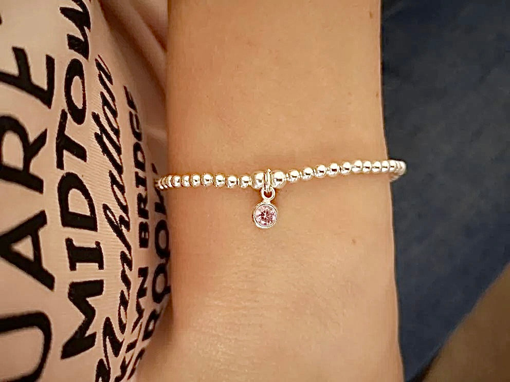 Sterling Silver June Birthday Bracelet (Alexandrite) With Love Jewellery UK