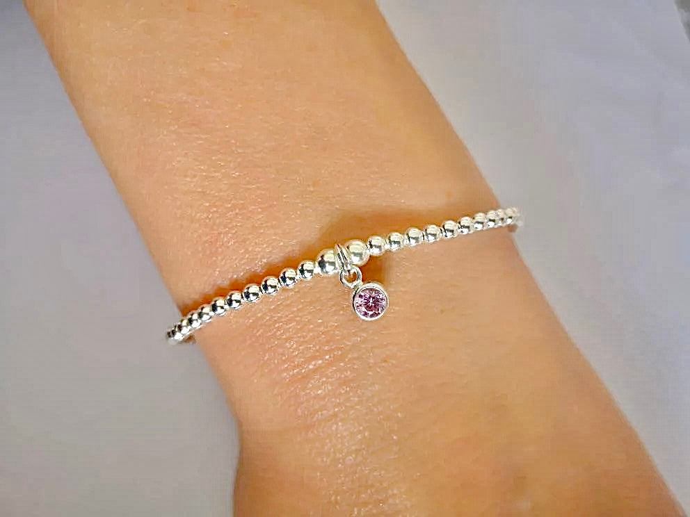 Sterling Silver June Birthday Bracelet (Alexandrite) With Love Jewellery UK