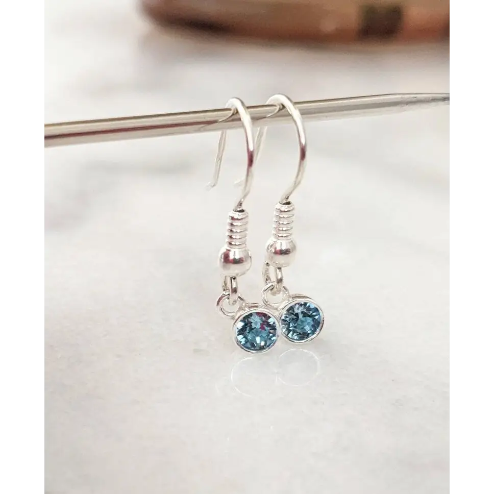 March Birthstone Earrings (Aquamarine) Earrings