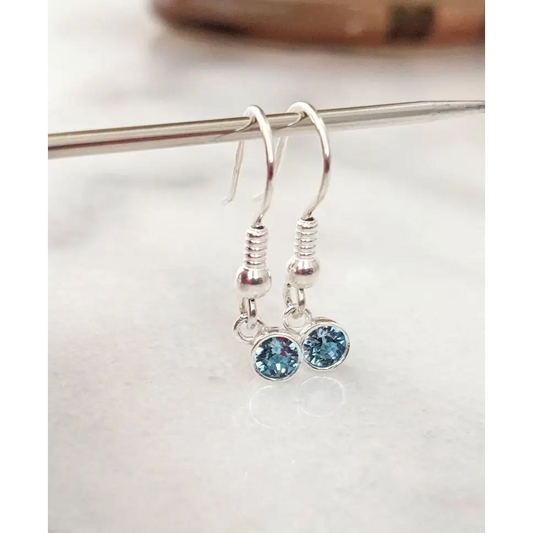 March Birthstone Earrings (Aquamarine) Earrings