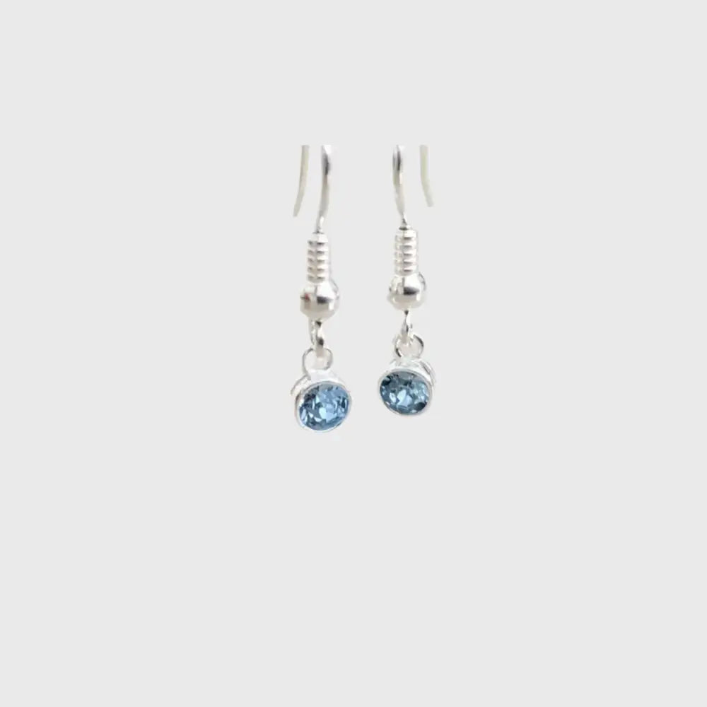 March Birthstone Earrings (Aquamarine) Earrings