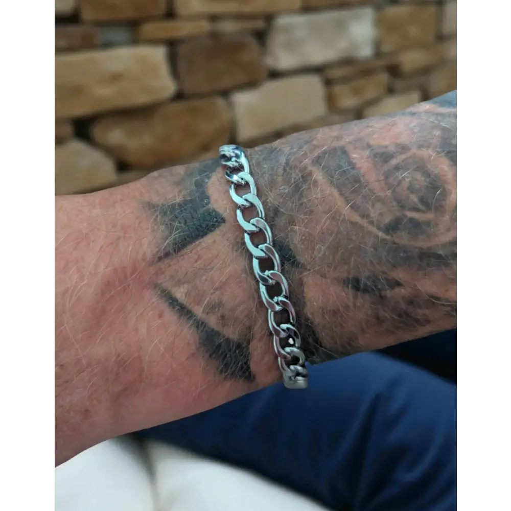 Mens Cuban chain bracelet