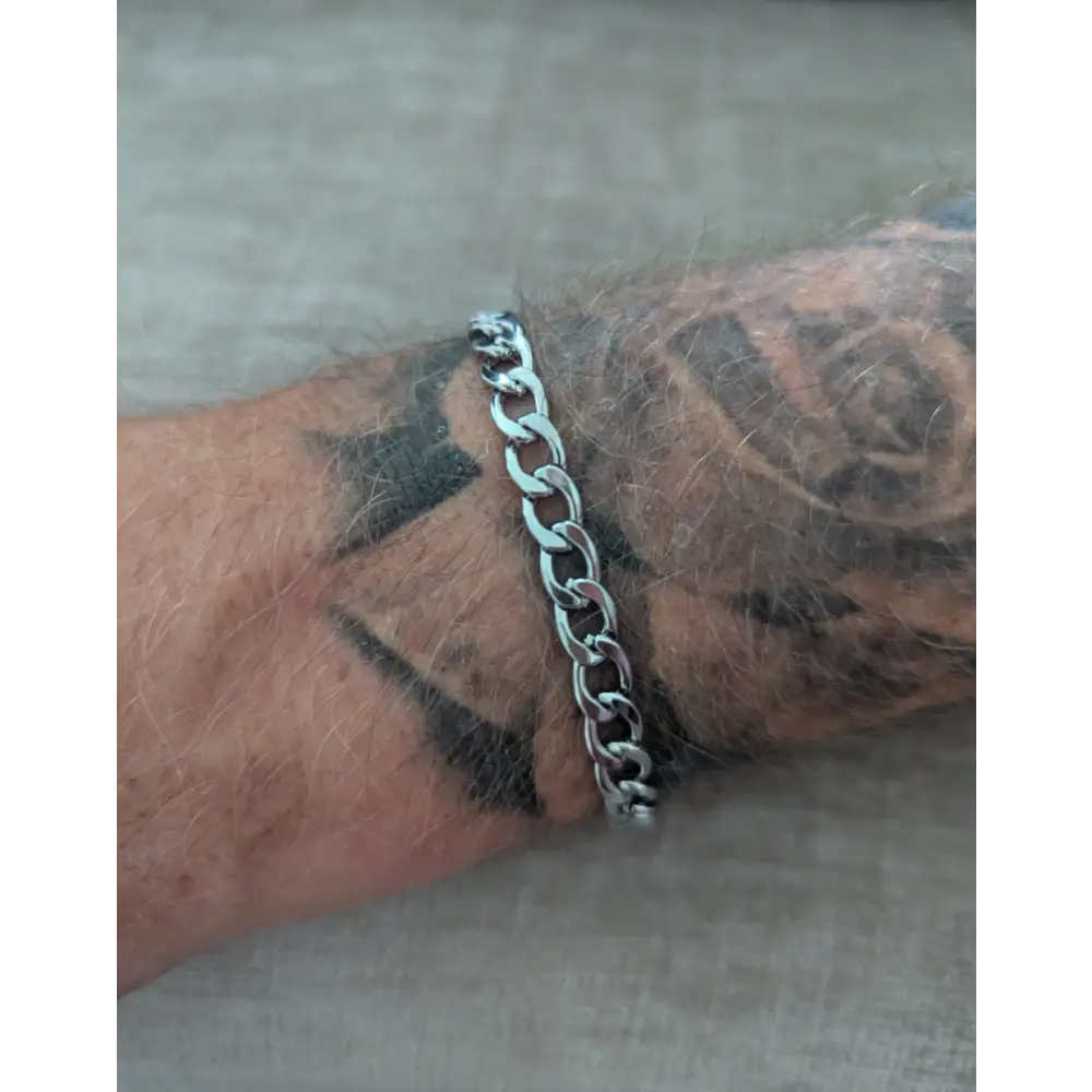 Mens Cuban chain bracelet