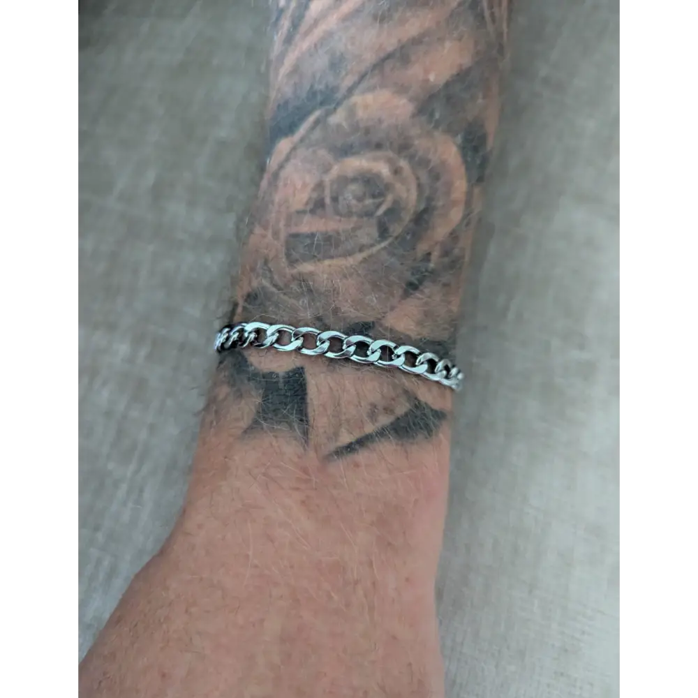 Mens Cuban chain bracelet