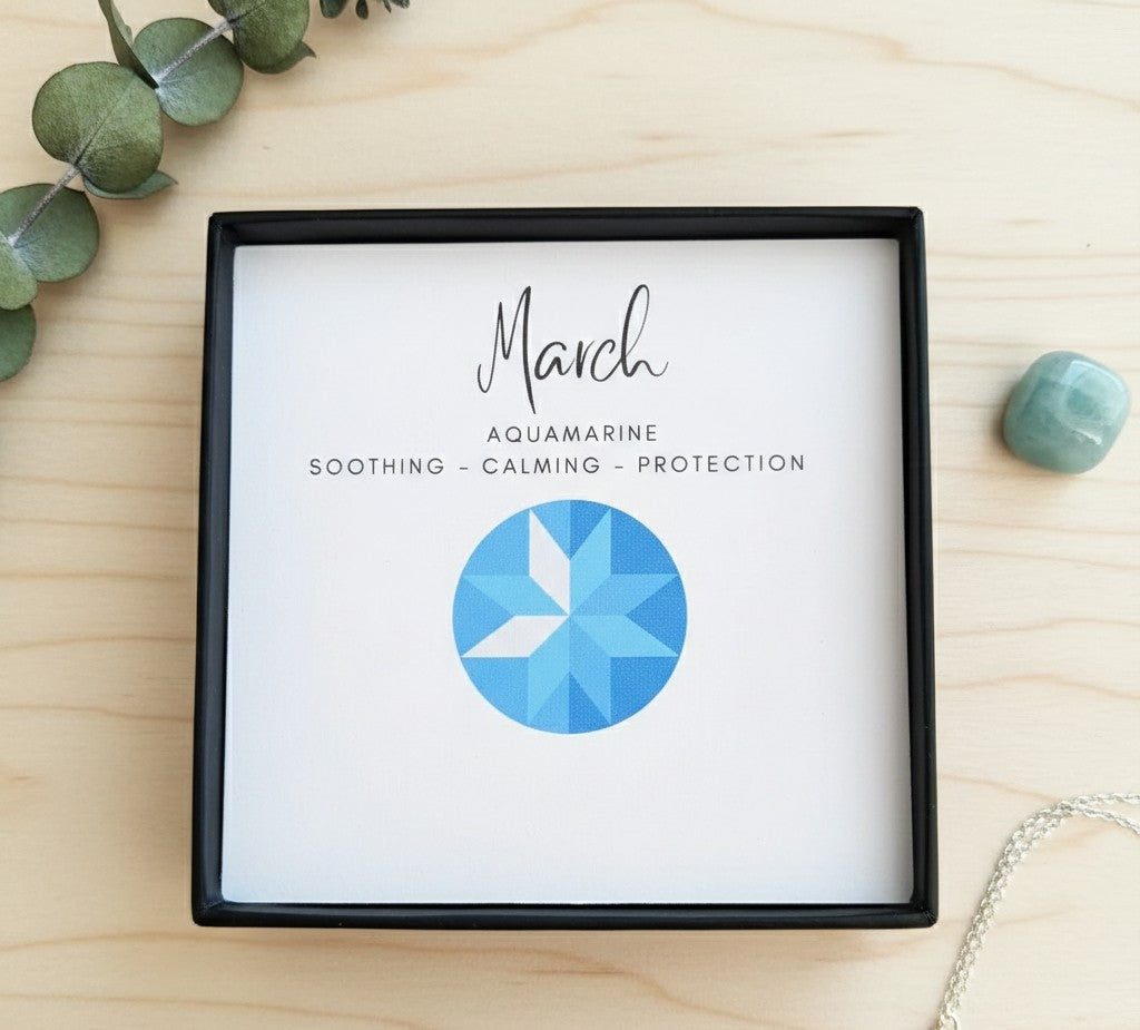 Sterling Silver March Birthstone Bracelet (Aquamarine)