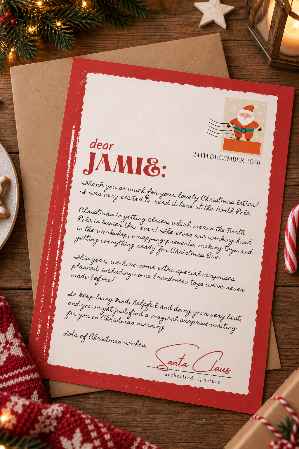 Personalised Nice List Certificate, Letter From Santa, Elf Arrival or Goodbye Letter