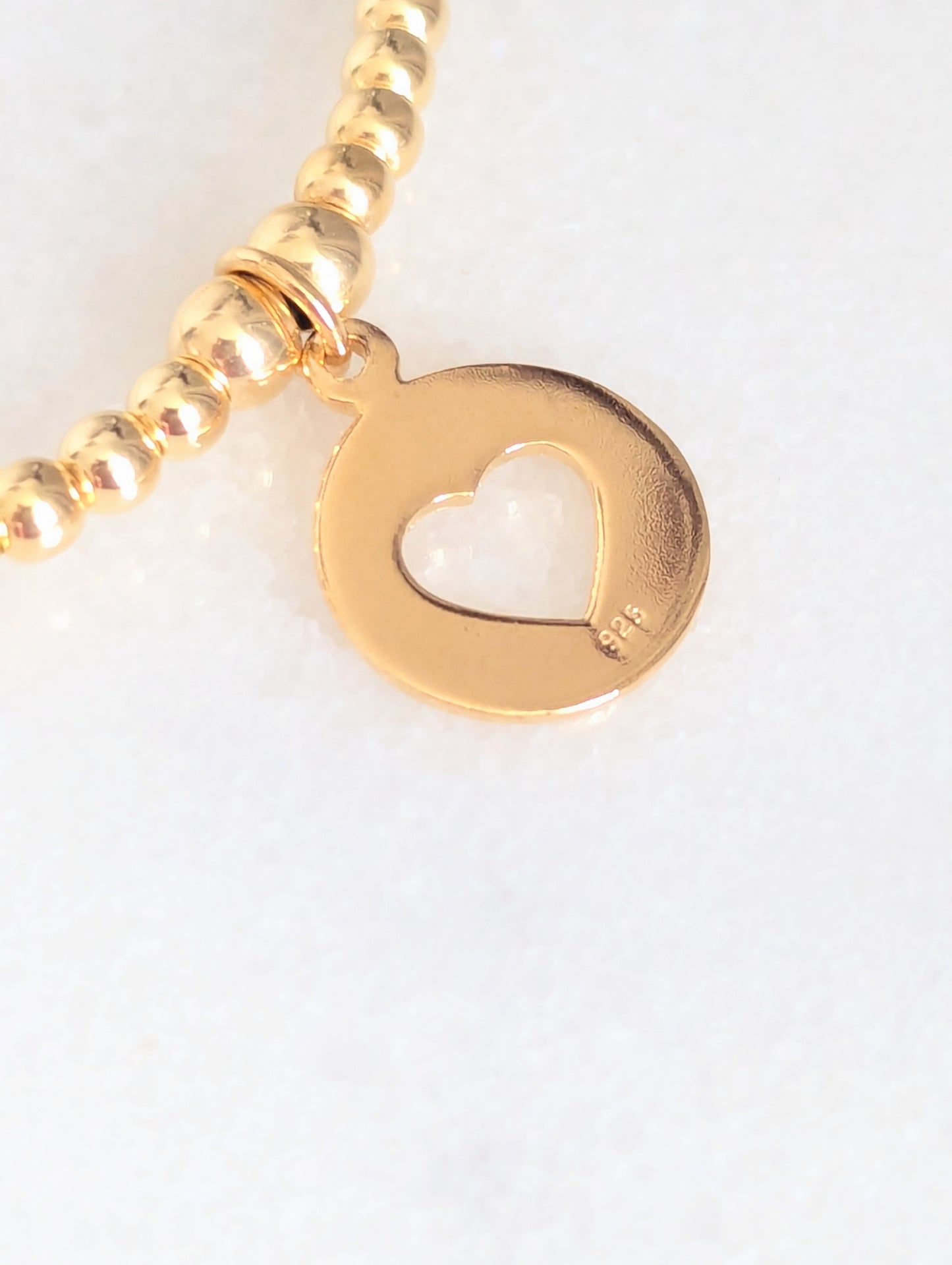 Gold Heart Charm Bracelet