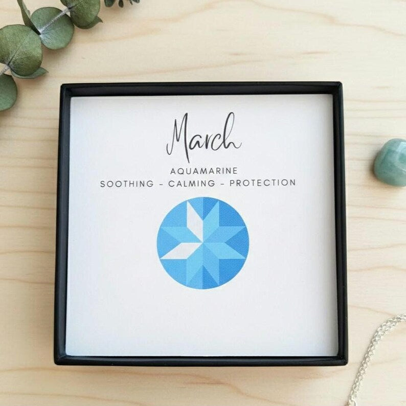 Sterling Silver March Aquamarine Heart Bracelet/Earrings