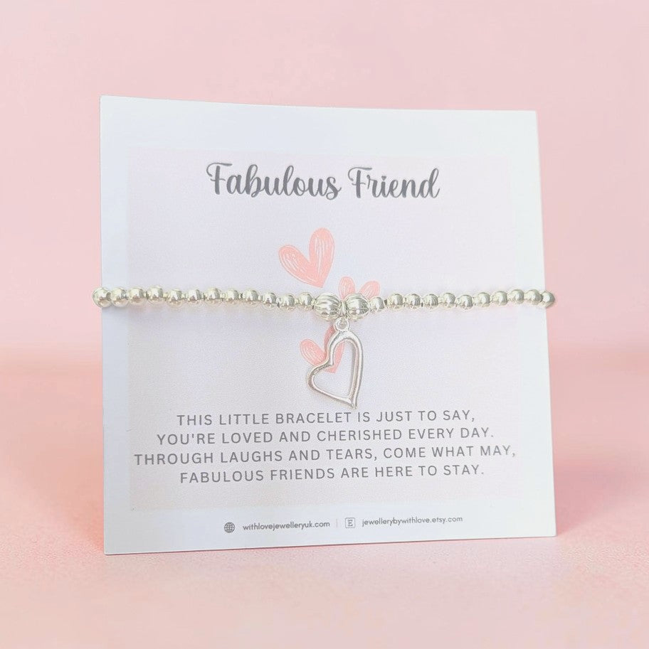 Fabulous Friend Silver Stretch Bracelet