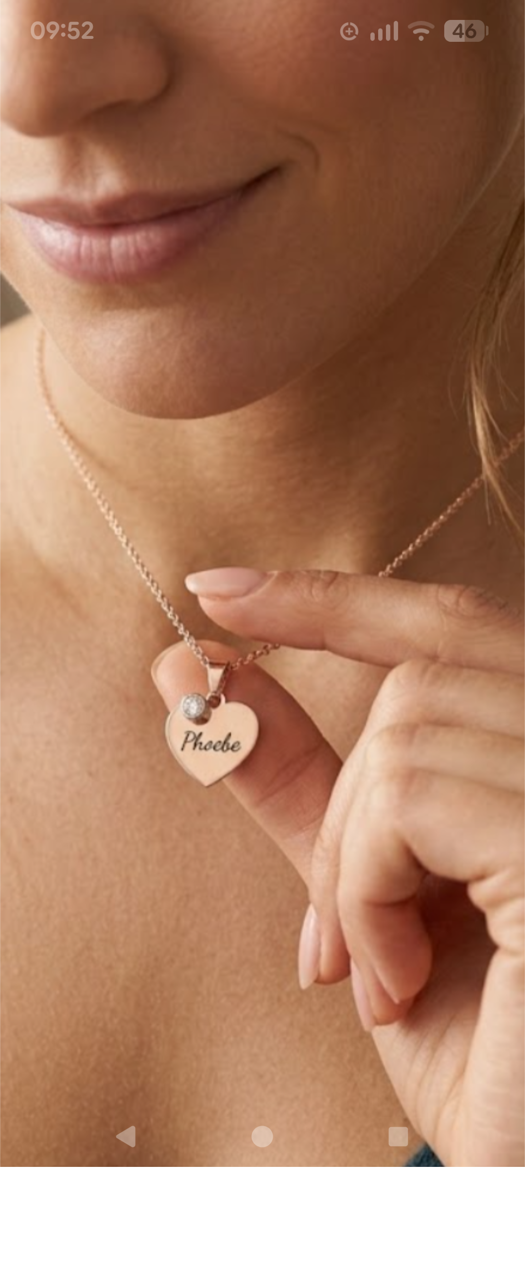 April Birthstone Name Necklace