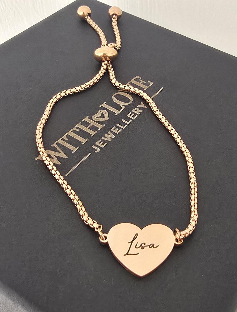 Personalised Name Adjustable Slider Bracelet