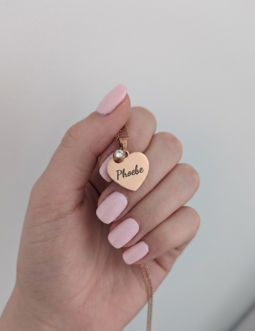 April Birthstone Name Necklace